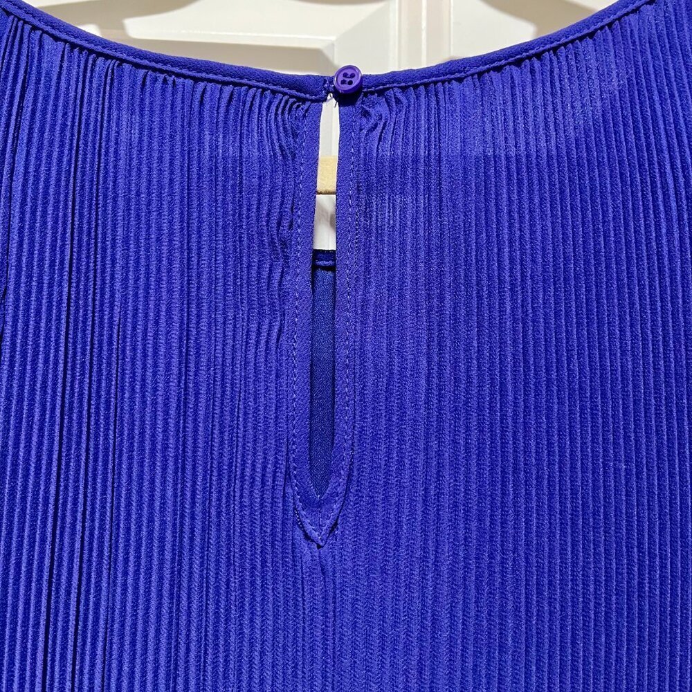 Halogen Blue Sleeveless Pleated Blouse, Women's Size 2x - Picture 7 of 13